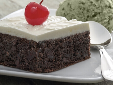 Chocolate Cherry Brownies w/Marshmallow Buttercream Frosting