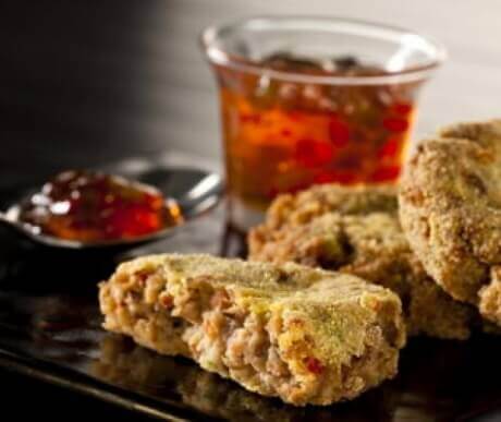 Blackeyed Pea Cakes with Pepper Jelly