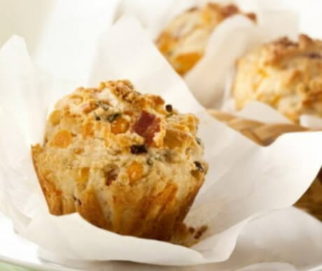 Bacon Cheese and Chive Muffins