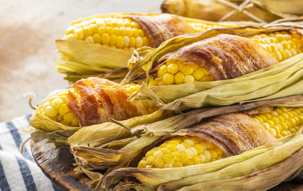 Bacon-Wrapped Roasted Corn on the Cob