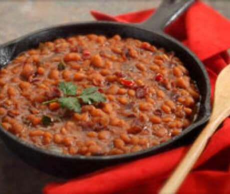 Baked Beans with Syrup and Bacon