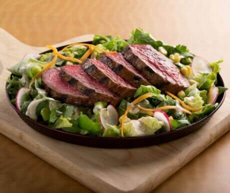 BBQ Chopped Steak Salad with BBQ Ranch Dressing
