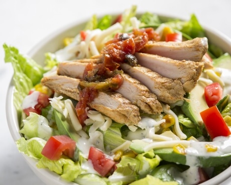 Grilled Chicken Salad with Creamy Cilantro Vinaigrette