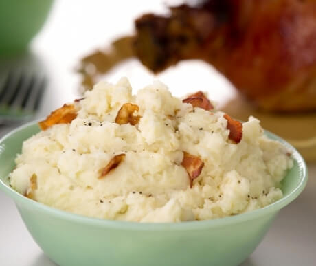 Loaded Crispy Bacon Mashed Potatoes