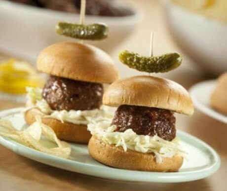 Mini Barbecue Meatball Sliders