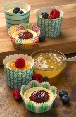 Mini Jam Cheesecakes