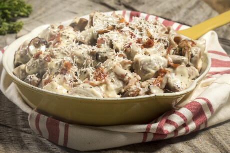 Mushroom and Bacon Alfredo