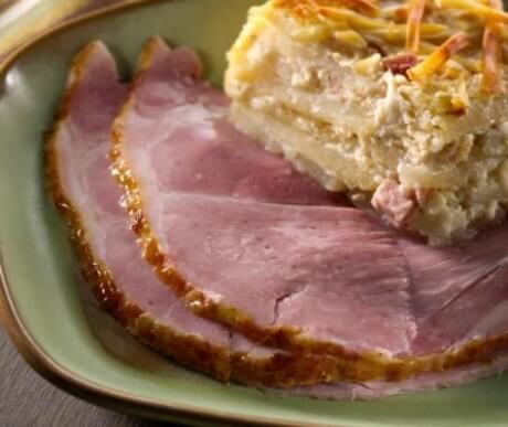 Scalloped Potatoes in Bacon-Cream Sauce