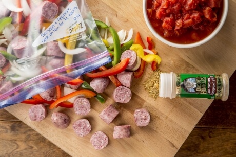 Slow Cooked Sausage and Peppers