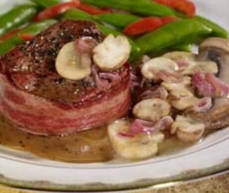 Braised Filet with Mushroom Sauce