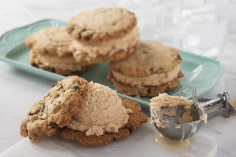 Chocolate Chip Cookie Ice Cream Sandwiches