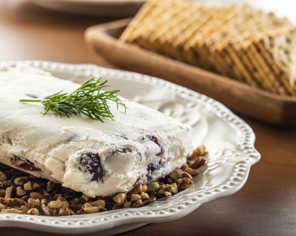 Cranberry Goat Cheese with Chopped Pecans