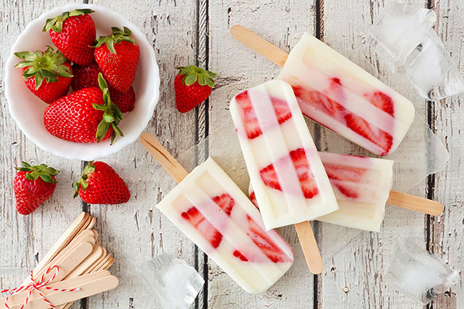 Strawberry Lemonade Creamsicles
