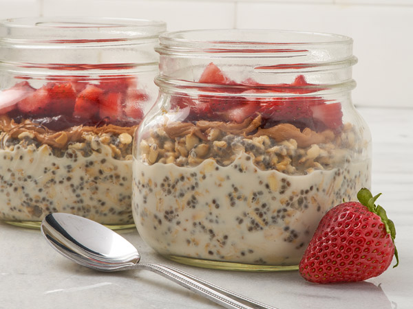 Peanut Butter and Jelly Overnight Oats