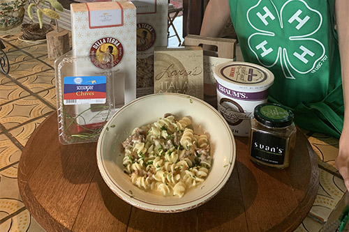 Fusilli with Italian Sausage in a Caciocavera Yogurt Sauce