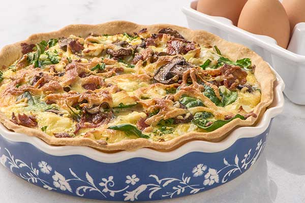 Made in Oklahoma Spinach and Bacon Quiche Recipe