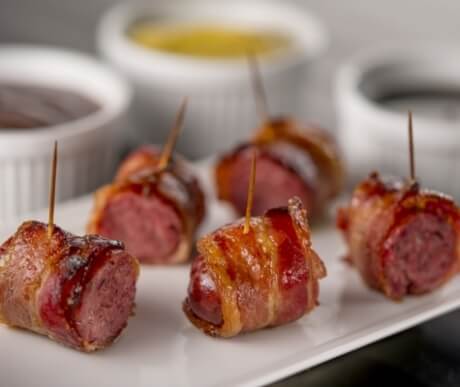 Bacon Wrapped Sausage Bites