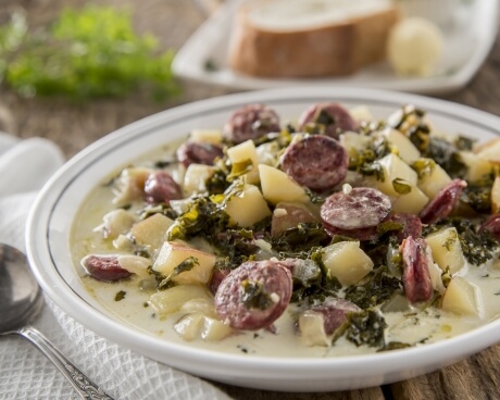 Smoked Sausage, Kale and Potato Soup