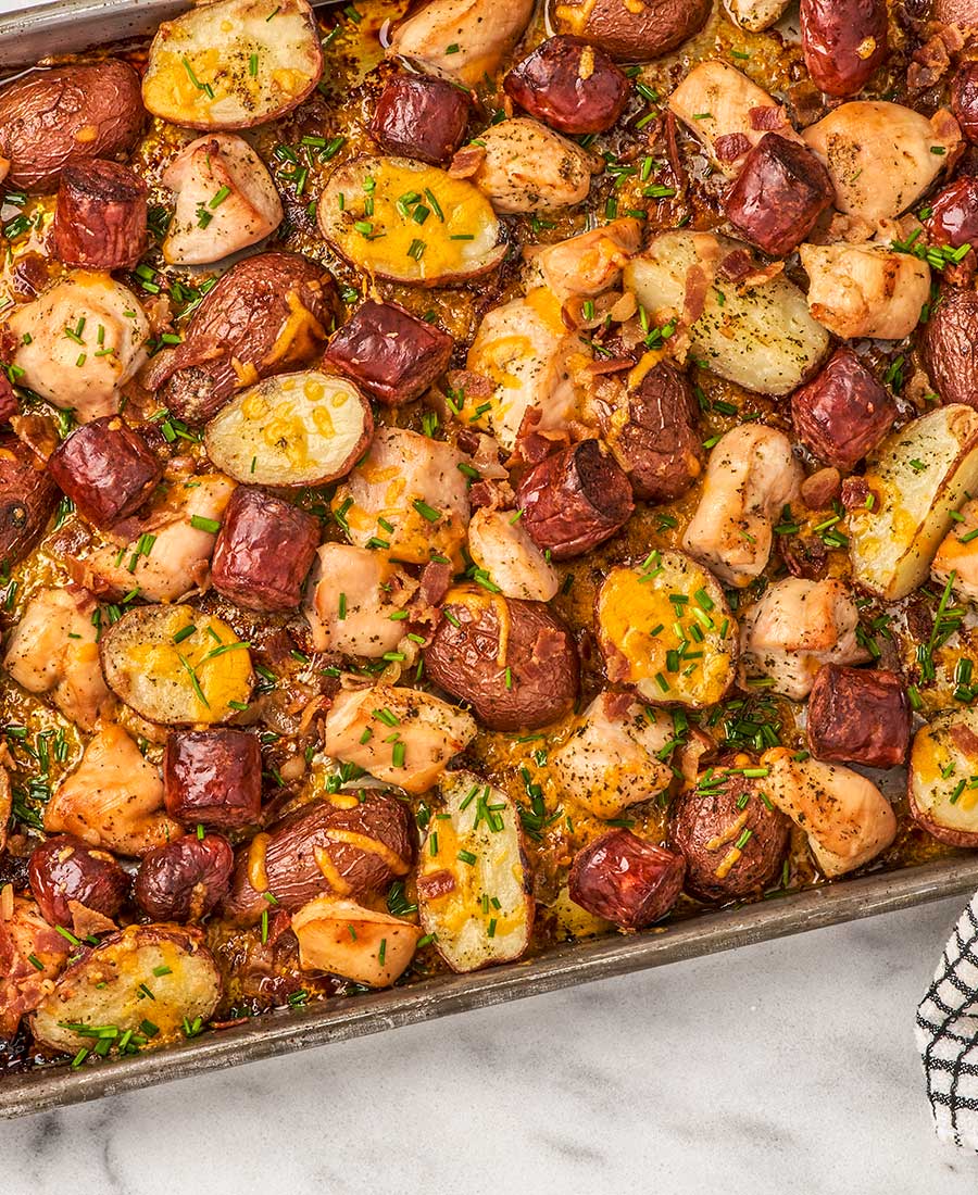 Chicken Bacon Ranch Sheet Pan Dinner