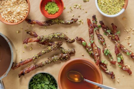 Bar-S Oklahoma Candied Bacon Twists with DIY Dip Bar