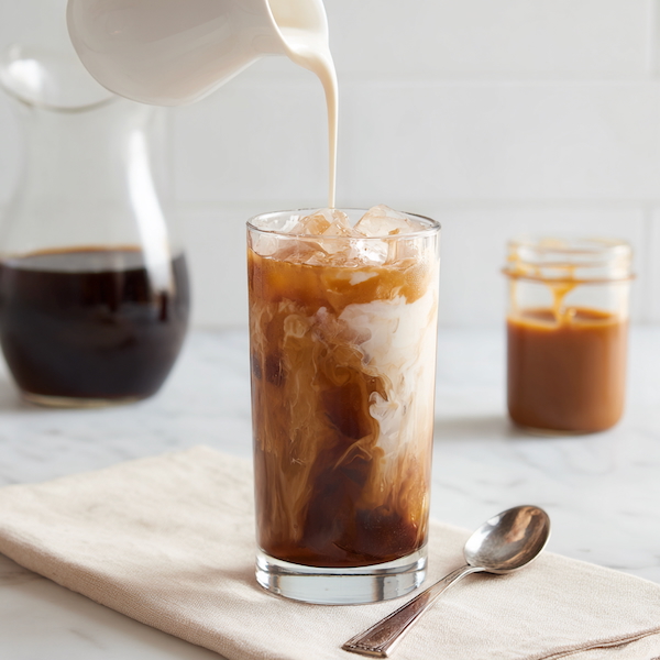 Caramel Cold Brew with Braum's Caramel Sauce