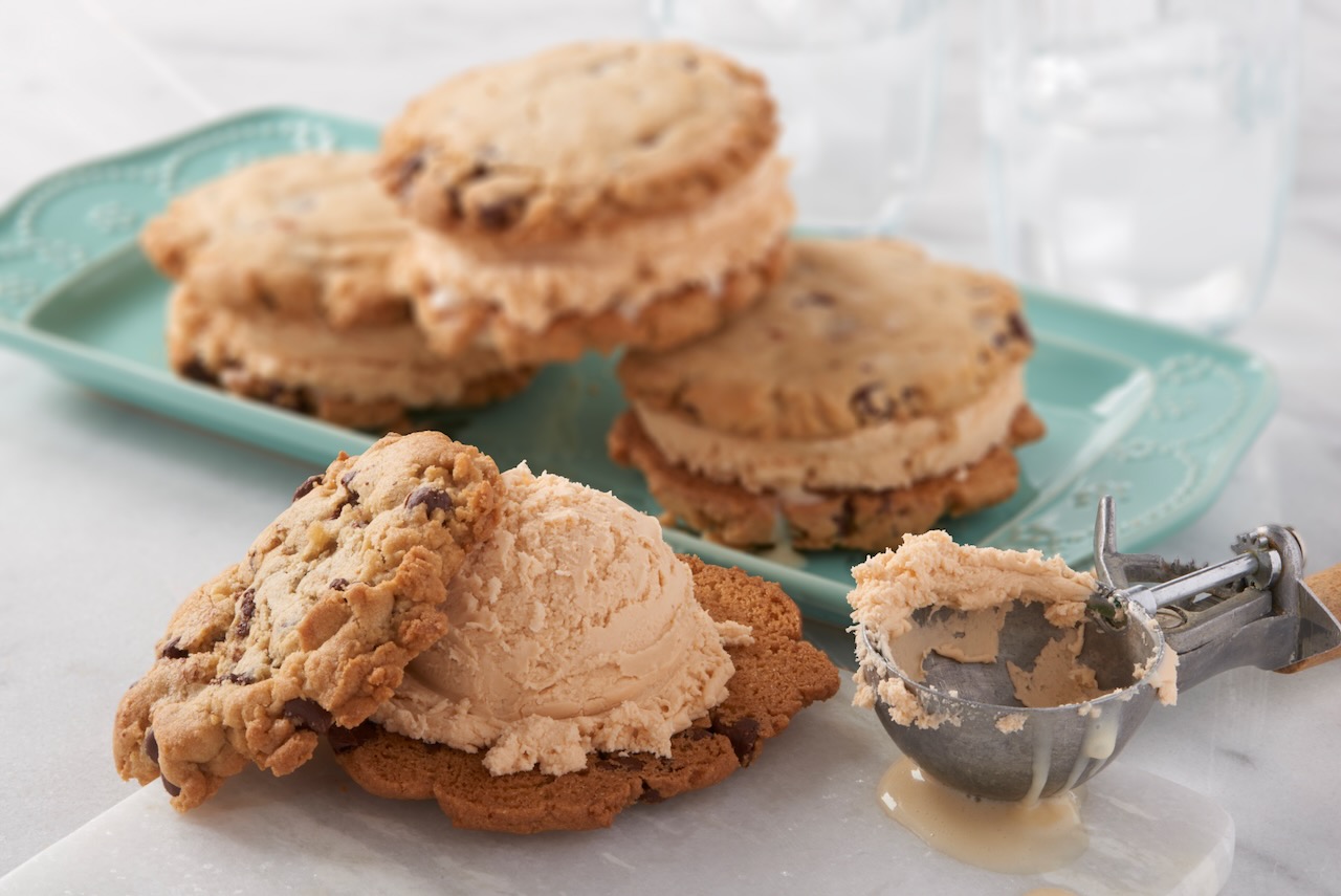 Chocolate Chip Cookie Ice Cream Sandwiches