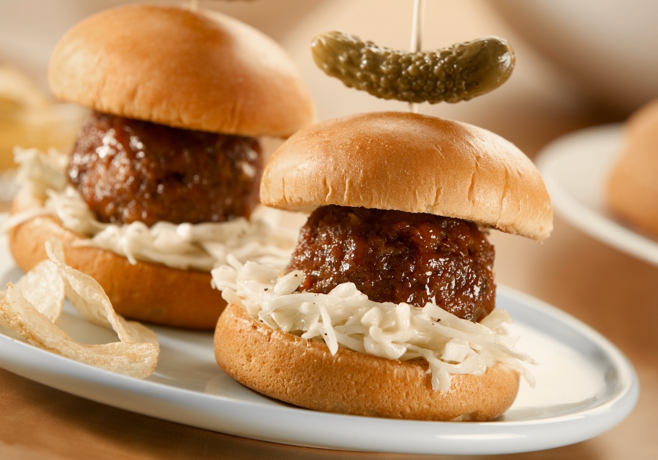 Mini Barbecue Meatball Sliders